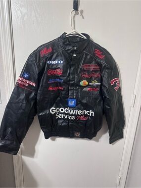 Vintage Dale Earnhardt #3 Goodwrench Service Plus NASCAR Leather Jacket - Size S